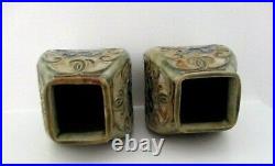 Royal Doulton Lambeth Stoneware Antique Vases Emily Mr Welch Perfect