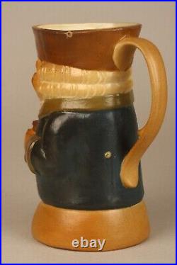 Royal Doulton Lambeth Stoneware Toby Jug 21.5cm and stamped