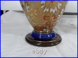 Royal Doulton Lambeth Ware Pair Of Beautiful Vases 35cm Tall