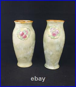 Royal Doulton Pair of Lambeth Vases Minor Mark FB0085