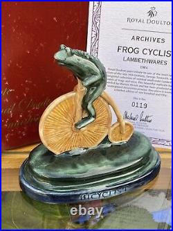 Royal Doulton Prestige Archives Frog Cyclist After George Tinworth Lim Ed (150)