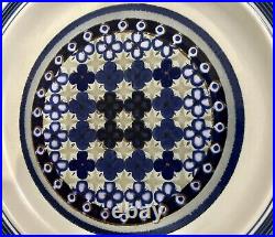 Royal Doulton Tangier Dinner Plate(s) 10 3/8 Set of 7 Blue Lambeth Stoneware