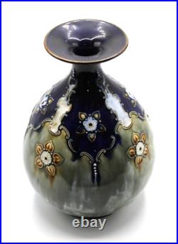Royal Doulton Vase Floral Emblem c. 1920 9.5 inches Tall E. Violet Hayward