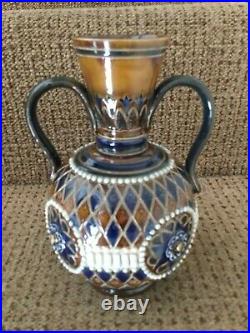 Royal Doulton Vase Lambeth 1900 In Good Condition For Is Age. 20 CM High
