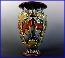 SUPERB RARE, EARLY, DOULTON LAMBETH VASE by FRANK A BUTLER