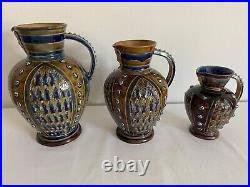 Set of 3 Royal Doulton Lambeth Jugs