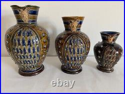 Set of 3 Royal Doulton Lambeth Jugs