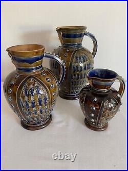 Set of 3 Royal Doulton Lambeth Jugs