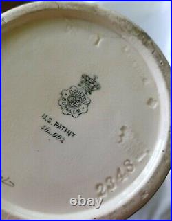 Signed Antique Doulton Burslem Slaters Patent Lace Stoneware Great Vase Signed