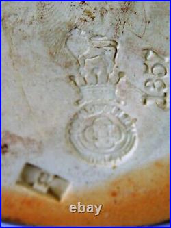 Stoneware Silver Mounted Whisky Flagon 1906 By Doulton Lambeth Free Uk P&p