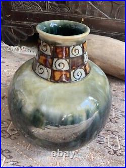 Striking Antique Royal Doulton Lambeth Vase Arts & Crafts C1902-1911