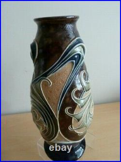 Stunning Royal Doulton Lambeth Stoneware Vase By Frank Butler