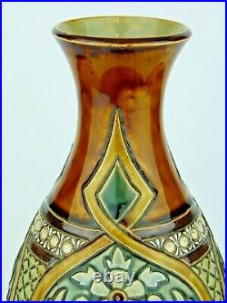 Superb Heavily Tubelined Persian Inspired Doulton Lambeth Vase-Eliza Simmance