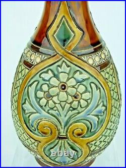 Superb Heavily Tubelined Persian Inspired Doulton Lambeth Vase-Eliza Simmance