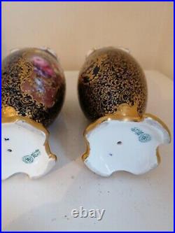 Superb Pair of Royal Doulton porcelain hand painted vases signed Edwin wood