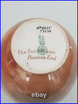 Superb Signed Royal Doulton Vase By J. Hughs Plant, c1902-1910 Two brewers pub