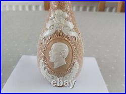 Unusual Doulton Lambeth Prince Of Wales Presentation Vase With Collection Label