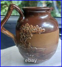 Unusual Doulton Lambeth Saltglaze Stoneware Hunting Jug c. 1890