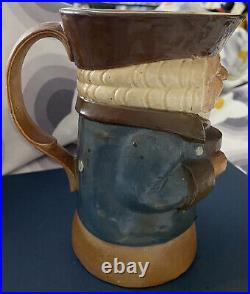 VINTAGE ANTIQUE DOULTON LAMBETH LARGE TOBY JUG THE STANDING MAN HARRY SIMEON Vgc