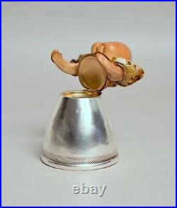 Very Rare Antique Novelty Doulton Lambeth And Silver Suffragette Inkwell 1909