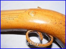 Very Rare Doulton & Watts Lambeth Salt-Glazed Stoneware Novelty Gun Flask c1845
