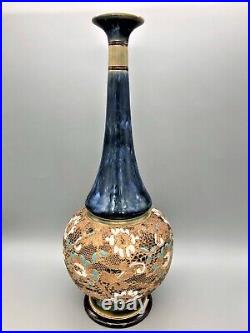 Victorian Chiné Vase By John Broad For Doulton Lambeth, London, 1899