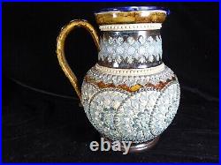 Victorian London. Doulton Lambeth Highly Decorated Large Jug 1882