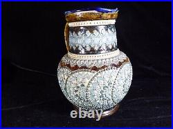 Victorian London. Doulton Lambeth Highly Decorated Large Jug 1882