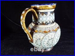 Victorian London. Doulton Lambeth Highly Decorated Large Jug 1882