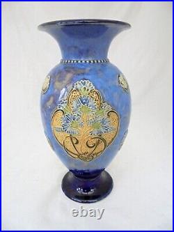 Victorian Royal Doulton Lambeth Vase by Bessie Newbery Floral