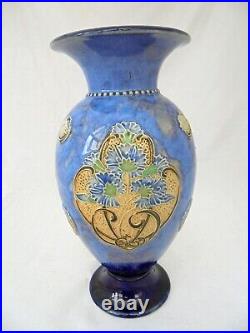 Victorian Royal Doulton Lambeth Vase by Bessie Newbery Floral