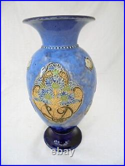 Victorian Royal Doulton Lambeth Vase by Bessie Newbery Floral