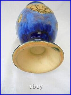 Victorian Royal Doulton Lambeth Vase by Bessie Newbery Floral