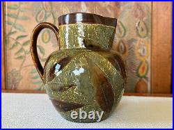 Vintage Royal Doulton Lambeth Foliage Ware Stoneware Pottery Pitcher 2114