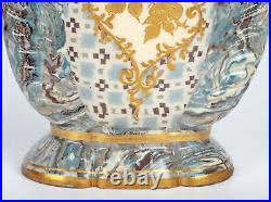 Wilton Parker Rix Doulton Lambeth Marqueterie Ware Twin Handled Vase Circa 1895